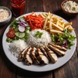 Plato kebab Arroz Ensalada Patatas